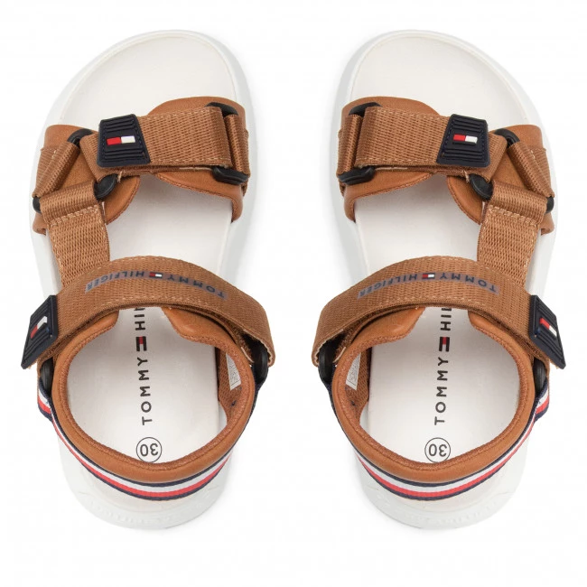 Enfant Sandales TOMMY HILFIGER - Velcro Sandal T3B2-32256-0208 M Tabacco 520 Marron 8 Enfant Sandales TOMMY HILFIGER - Velcro Sandal T3B2-32256-0208 M Tabacco 520 Marron – Image 6