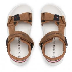 Enfant Sandales TOMMY HILFIGER - Velcro Sandal T3B2-32256-0208 S Tabacco 520 Marron -Tommy Hilfiger Soldes 06 0000209682168 mg