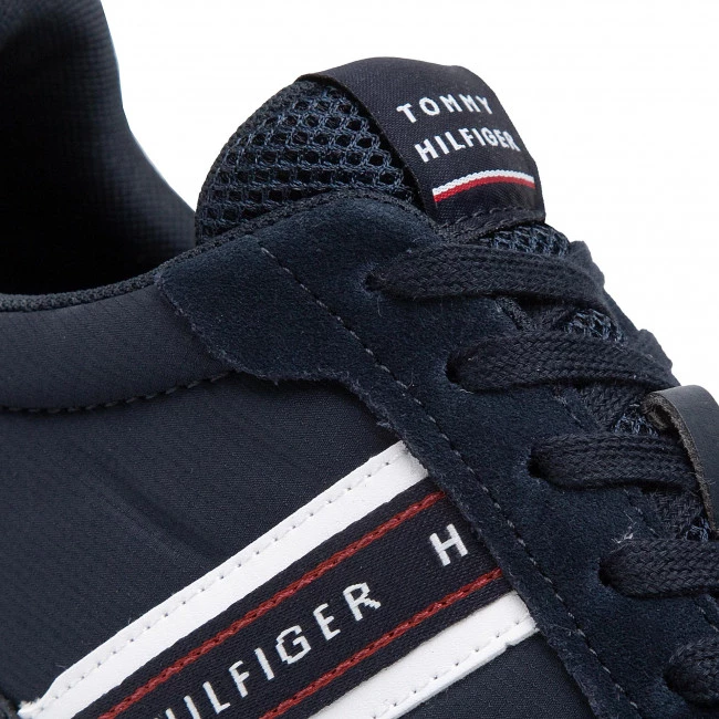 Homme Sneakers Tommy Hilfiger - Runner Lo Stripe Mix FM0FM04023 Desert Sky DW5 Bleu Marine 8 Homme Sneakers Tommy Hilfiger - Runner Lo Stripe Mix FM0FM04023 Desert Sky DW5 Bleu Marine – Image 6