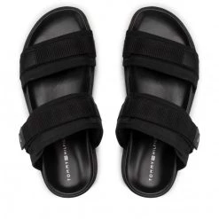 Homme Mules / Sandales De Bain Tommy Hilfiger - Fashion Cleated Strappy Sandal FM0FM04118 Black BDS Noir -Tommy Hilfiger Soldes 06 0000209906790 ks
