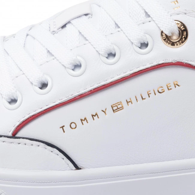 Femme Sneakers TOMMY HILFIGER - Corporate Piping Sneaker FW0FW06486 White/Rwb 0K6 Blanc 8 Femme Sneakers TOMMY HILFIGER - Corporate Piping Sneaker FW0FW06486 White/Rwb 0K6 Blanc – Image 6