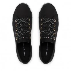 Femme Sneakers TOMMY HILFIGER - Essential Sneaker FW0FW06664 Black BDS Noir -Tommy Hilfiger Soldes 06 0000209909746 ts