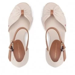 Femme Espadrilles TOMMY HILFIGER - Basic Open Toe High Wedge FW0FW04784 Classic Beige ACI Beige -Tommy Hilfiger Soldes 06 0000209909821 plj