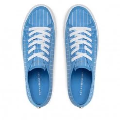 Femme Tennis TOMMY HILFIGER - Essential Stripe Sneaker FW0FW06530 Hydrangea Blue C19 Bleu -Tommy Hilfiger Soldes 06 0000209910285 ph