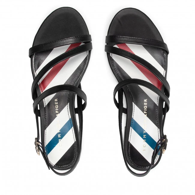 Femme Sandales TOMMY HILFIGER - Strappy Flat Sandal FW0FW06480 Black BDS Noir 8 Femme Sandales TOMMY HILFIGER - Strappy Flat Sandal FW0FW06480 Black BDS Noir – Image 6