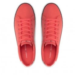 Femme Tennis TOMMY HILFIGER - Essential Th Sneaker FW0FW06178 Crystal Coral XKL Rose -Tommy Hilfiger Soldes 06 0000209911831 ks