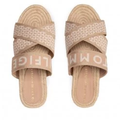 Femme Espadrilles TOMMY HILFIGER - Webbing Flat Espadrille FW0FW06307 Sandrit ABR Beige -Tommy Hilfiger Soldes 06 0000209911992 st