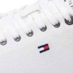 Homme Tennis Tommy Hilfiger - Iconic Vulc Mesh Logo FM0FM04034 White YBR Blanc -Tommy Hilfiger Soldes 06 0000300529201 is