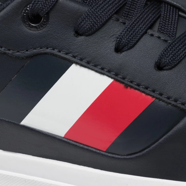 Homme Tennis Tommy Hilfiger - Core Stripes Vulc Leather FM0FM04140 Desert Sky DW5 Bleu Marine 8 Homme Tennis Tommy Hilfiger - Core Stripes Vulc Leather FM0FM04140 Desert Sky DW5 Bleu Marine – Image 6