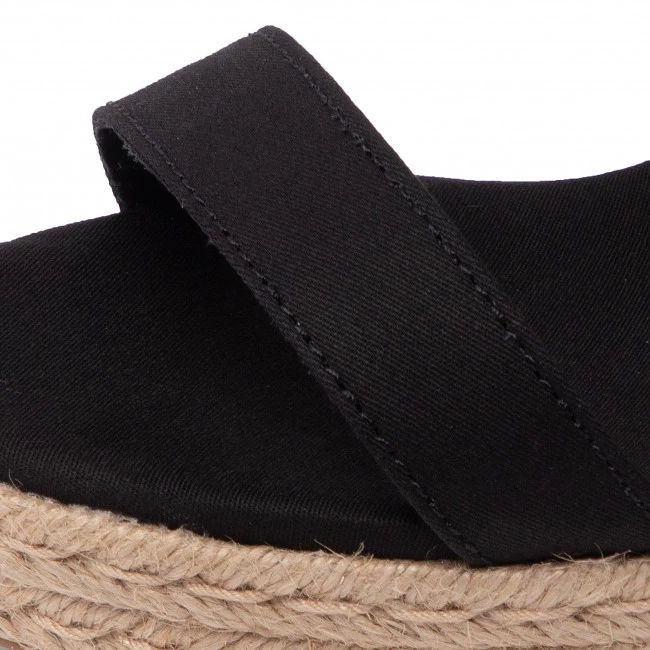 Femme Espadrilles TOMMY HILFIGER - Textured High Wedge Sandal FW0FW06441 Black BDS Noir 8 Femme Espadrilles TOMMY HILFIGER - Textured High Wedge Sandal FW0FW06441 Black BDS Noir – Image 6
