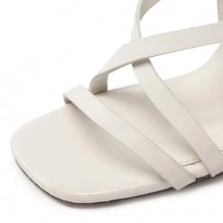 Femme Sandales TOMMY HILFIGER - Elevated Th High Heel Snadal FW0FW06653 Ecru YBL Blanc -Tommy Hilfiger Soldes 06 0000300531570 pa