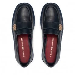 Femme Chaussures Basses TOMMY HILFIGER - Th Hardware Chunky Loafer FW0FW06675 Desert Sky DW5 Bleu Marine -Tommy Hilfiger Soldes 06 0000300531921 plj