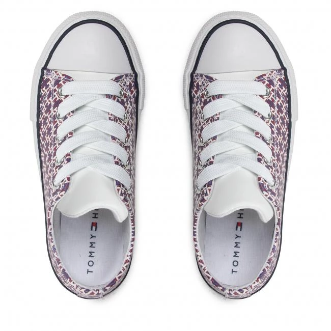 Enfant Sneakers Tommy Hilfiger - Low Cut Lace-Up Sneaker T3A9-32289-0753 White/Bordeaux X665 Bordeaux, Multicolore 7 Enfant Sneakers Tommy Hilfiger - Low Cut Lace-Up Sneaker T3A9-32289-0753 White/Bordeaux X665 Bordeaux, Multicolore – Image 5