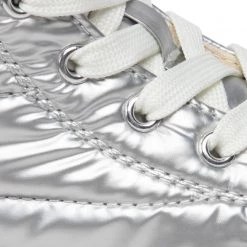 Enfant Baskets TOMMY HILFIGER - High Top Lace-Up Sneaker T3A9-32290-1437 M Silver 904 Argent -Tommy Hilfiger Soldes 06 0000300783740 is