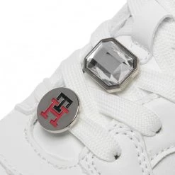 Enfant Sneakers TOMMY HILFIGER - High Top Lace-Up Sneaker T3A9-32339-1435 S White 100 Blanc -Tommy Hilfiger Soldes 06 0000300783870 st