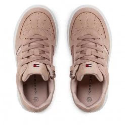 Enfant Sneakers TOMMY HILFIGER - Low Cut Lace-Up Sneaker T3A9-32341-1477 M Nude 359 Rose -Tommy Hilfiger Soldes 06 0000300887097 mt 1