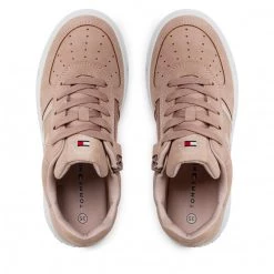 Enfant Sneakers TOMMY HILFIGER - Low Cut Lace-Up Sneaker T3A9-32341-1477 S Nude 359 Beige -Tommy Hilfiger Soldes 06 0000300887103 mt