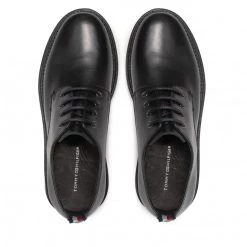 Homme Chaussures Basses Tommy Hilfiger - Premium Casual Chunky Lth Shoe FM0FM04210 Black BDS Noir -Tommy Hilfiger Soldes 06 0000301102281 fp