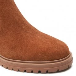 Femme Bottines Tommy Hilfiger - Outdoor Mid Heel Boot FW0FW06620 Natural Comb GTU Marron -Tommy Hilfiger Soldes 06 0000301106807 rz