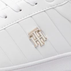 Femme Sneakers Tommy Hilfiger - Th Bio Court Sneaker Classic FW0FW06802 White YBR Blanc -Tommy Hilfiger Soldes 06 0000301111214 bs