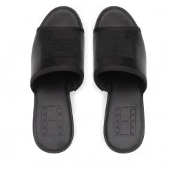 Femme Mules / Sandales De Bain TOMMY HILFIGER - Slip On Mule EN0EN01808 Black BDS Noir -Tommy Hilfiger Soldes 06 0000209892543 kt