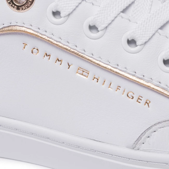 Femme Sneakers Tommy Hilfiger - Metallic Piping Sneaker FW0FW06487 Blanc Blanc 8 Femme Sneakers Tommy Hilfiger - Metallic Piping Sneaker FW0FW06487 Blanc Blanc – Image 6
