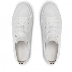 Femme Sneakers TOMMY HILFIGER - Monochromatic Vulc Sneaker FW0FW06460 White YBR Blanc -Tommy Hilfiger Soldes 06 0000209910018 mg
