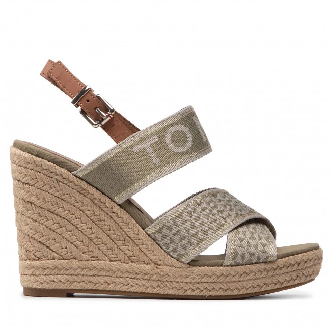 Femme Espadrilles TOMMY HILFIGER - Tommy Webbing High Wedge SandalFW0FW06355 Woodridge GXR Vert 4 Femme Espadrilles TOMMY HILFIGER - Tommy Webbing High Wedge SandalFW0FW06355 Woodridge GXR Vert – Image 2