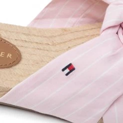 Femme Espadrilles TOMMY HILFIGER - Th Stripes Flat Espadrille FW0FW06529 Pastel Pink TPD Rose -Tommy Hilfiger Soldes 07 0000209911343 mg