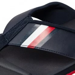 Homme Tongs TOMMY HILFIGER - Comfortable Padded Beach Sandal FM0FM04065 Desert Sky DW5 Bleu Marine -Tommy Hilfiger Soldes 07 0000300529430 mt