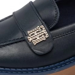 Femme Chaussures Basses TOMMY HILFIGER - Th Hardware Chunky Loafer FW0FW06675 Desert Sky DW5 Bleu Marine -Tommy Hilfiger Soldes 07 0000300531921 plj