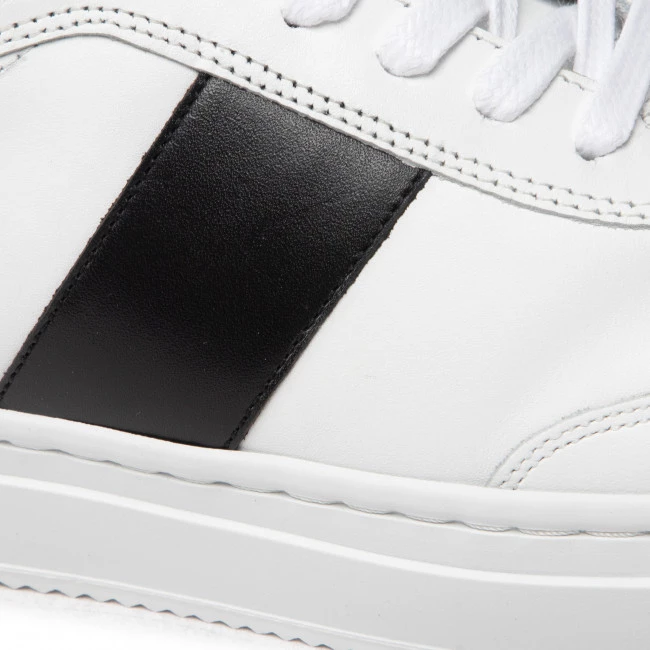 Homme Sneakers Tommy Hilfiger - Premium Cupsole Stripe FM0FM04284 White/Black 0K5 Blanc 8 Homme Sneakers Tommy Hilfiger - Premium Cupsole Stripe FM0FM04284 White/Black 0K5 Blanc – Image 6