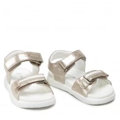 Enfant Sandales TOMMY HILFIGER - Velcro Sandal T1A2-32170-1356 S Platinum Or -Tommy Hilfiger Soldes 08 0000209680331 bs kopia