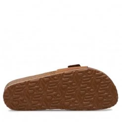 Femme Mules / Sandales De Bain TOMMY HILFIGER - Th Molded Footbed Flat Sandal FW0FW06244 Summer Cognac Marron -Tommy Hilfiger Soldes 08 0000209911510 kt