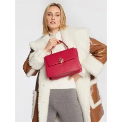 Sacs Sac à Main Tommy Hilfiger - Th Outline Satchel AW0AW12002 XJV Rose -Tommy Hilfiger Soldes 10 8720117866161 kc 2