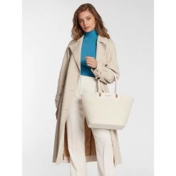 Sacs Sac à Main TOMMY HILFIGER - New Tommy Tote Canvas AW0AW12310 0F7 Beige -Tommy Hilfiger Soldes 10 8720117894560 mm