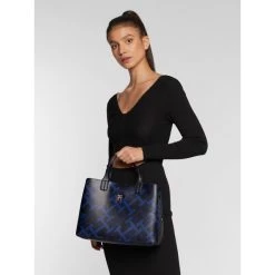 Sacs Sac à Main Tommy Hilfiger - Iconic Tommy Sachel Monogram AW0AW12824 DW6 Bleu Marine -Tommy Hilfiger Soldes 10 8720641958455 am