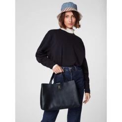 Sacs Sac à Main TOMMY HILFIGER - Tommy Life Satchel AW0AW13409 DW6 Bleu Marine -Tommy Hilfiger Soldes 10 8720641961974 am