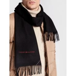 Accessoires Foulard TOMMY HILFIGER - AM0AM10373 BDS Noir -Tommy Hilfiger Soldes 12 8720641982702 kc