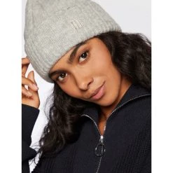 Accessoires Bonnet Tommy Hilfiger - Th Timeless Beanie AW0AW13827 0IM Gris