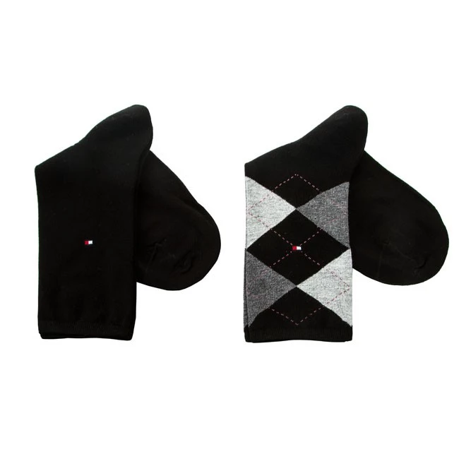 Accessoires Lot De 2 Paires De Chaussettes Hautes Femme Tommy Hilfiger - 443016001 200 Black 39/42 Noir
