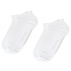 Accessoires Lot De 2 Paires De Chaussettes Basses Unisexe TOMMY HILFIGER - 343024001 White 300 Blanc
