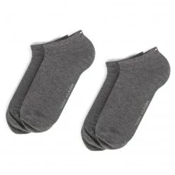 Accessoires Lot De 2 Paires De Chaussettes Basses Homme Tommy Hilfiger - 343024001 Middle Grey 758 Gris