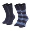 Accessoires Lot De 2 Paires De Chaussettes Hautes Homme TOMMY HILFIGER - 342021001 Jeans 356 Bleu Marine