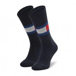 Accessoires Lot De 2 Paires De Chaussettes Hautes Unisexe Tommy Hilfiger - 394020001 Midnight Blue 563 Rouge, Bleu Marine -Tommy Hilfiger Soldes 8718824657929 2pack different 0048