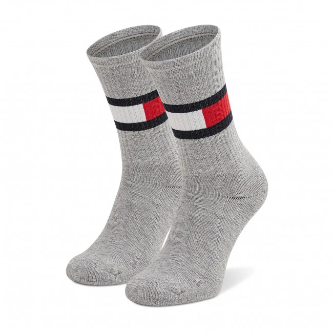 Accessoires Lot De 2 Paires De Chaussettes Hautes Unisexe Tommy Hilfiger - 394020001 Middle Grey Melange 758 Noir, Gris 5 Accessoires Lot De 2 Paires De Chaussettes Hautes Unisexe Tommy Hilfiger - 394020001 Middle Grey Melange 758 Noir, Gris – Image 3
