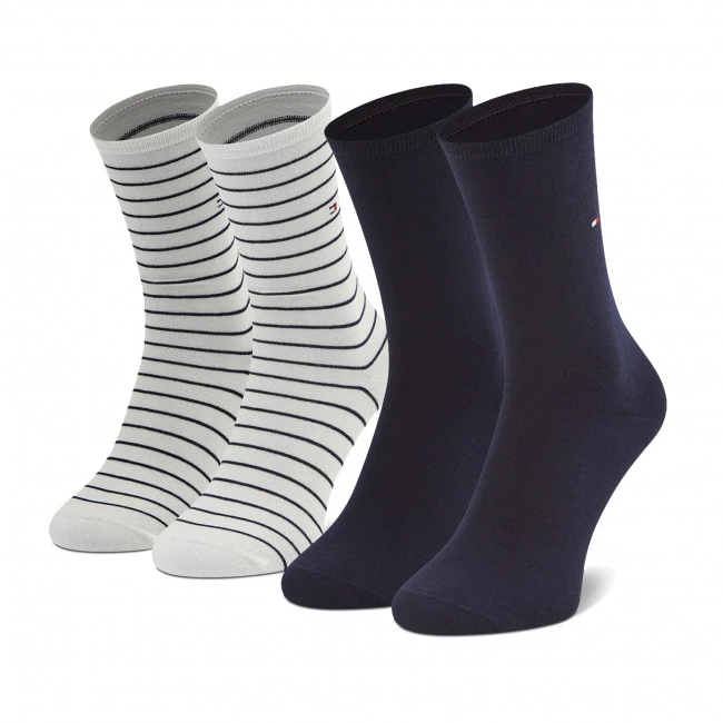 Accessoires Lot De 2 Paires De Chaussettes Hautes Femme TOMMY HILFIGER - 100001494 Off White 002 Blanc 3 Accessoires Lot De 2 Paires De Chaussettes Hautes Femme TOMMY HILFIGER - 100001494 Off White 002 Blanc