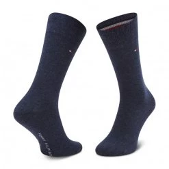 Accessoires Lot De 2 Paires De Chaussettes Hautes Homme Tommy Hilfiger - 100001496 Beige Melange 050 Beige, Bleu Marine -Tommy Hilfiger Soldes 8718824979342 5