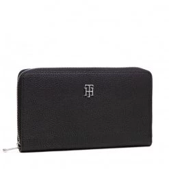 Accessoires Portefeuille Femme Grand Format Tommy Hilfiger - Th Element All In I Wallet AW0AW10547 BDS Bleu Marine