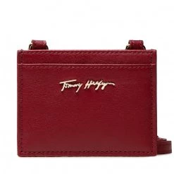 Accessoires Étui Cartes De Crédit Tommy Hilfiger - Essential Leather Cc Holder AW0AW10536 XIT Rouge